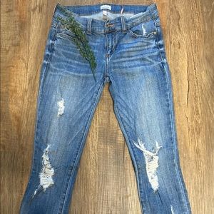 “Sneak Peek” Low Rise Skinny Stretch Distressed Jeans!